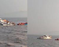 Mumbai Boat Capsized: मुंबईच्या समुद्रात एलिफंटला जाणाऱ्या दोन बोटीत धडक, बोट उलटली